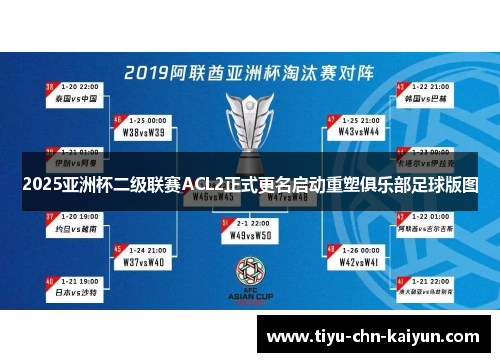 2025亚洲杯二级联赛ACL2正式更名启动重塑俱乐部足球版图